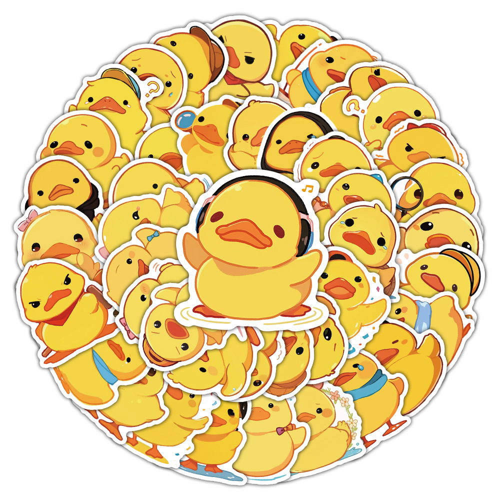Yellow Laptop Accessories - 10/30/50PCS 작은 노란색 오리 스티커 귀여운