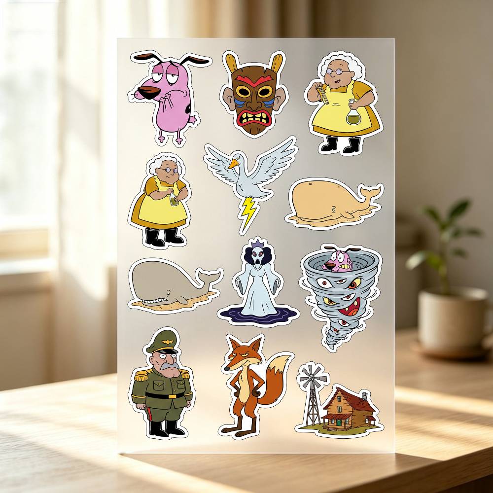 Laptop Accessories Wallpaper - 1pc C-COURAGE The Cowardly Dog 스티커