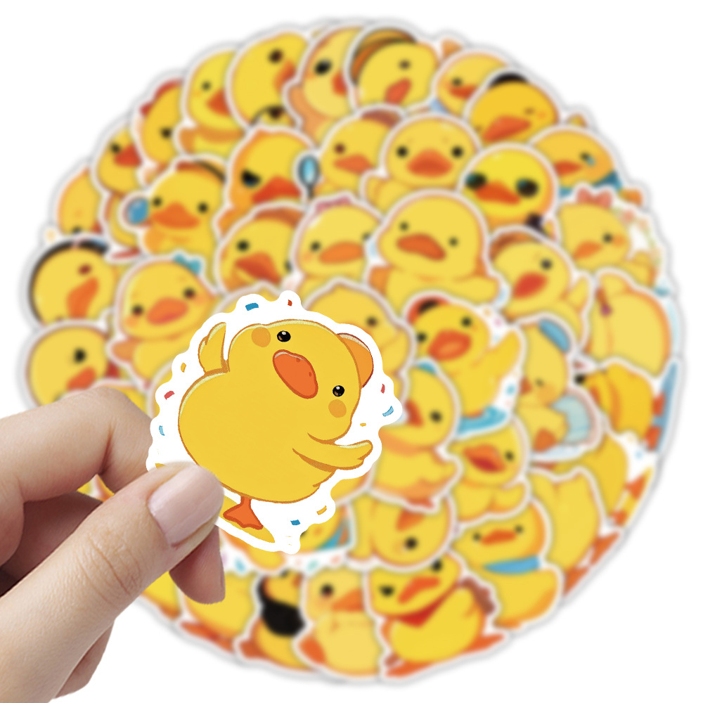10/30/50PCS 작은 노란색 오리 스티커 귀여운  - Yellow Laptop Accessories 리뷰 및 가격