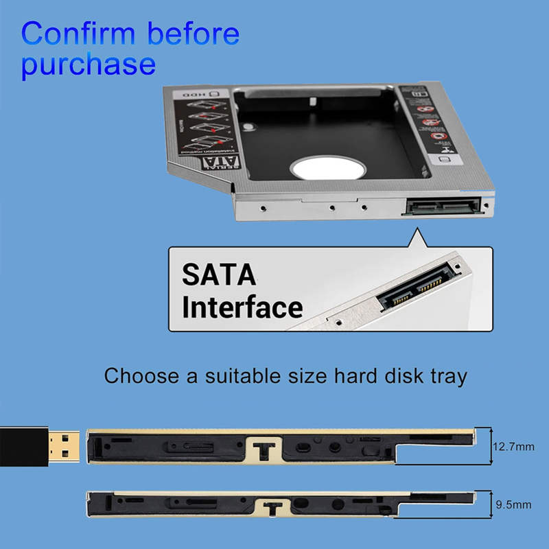 HDD SSD 캐디 어댑터 SATA 3.0 인터페이스  - Laptop Accessories Organizer 리뷰 및 가격