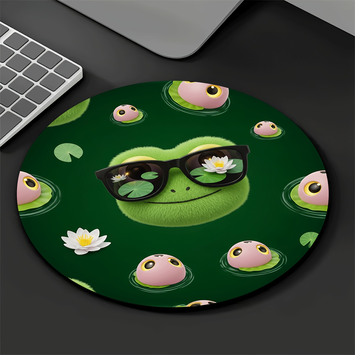 연꽃 패턴 디자인의 사랑스러운 개구리 작은 마우스 패드 - Laptop Accessories Design 리뷰 및 가격