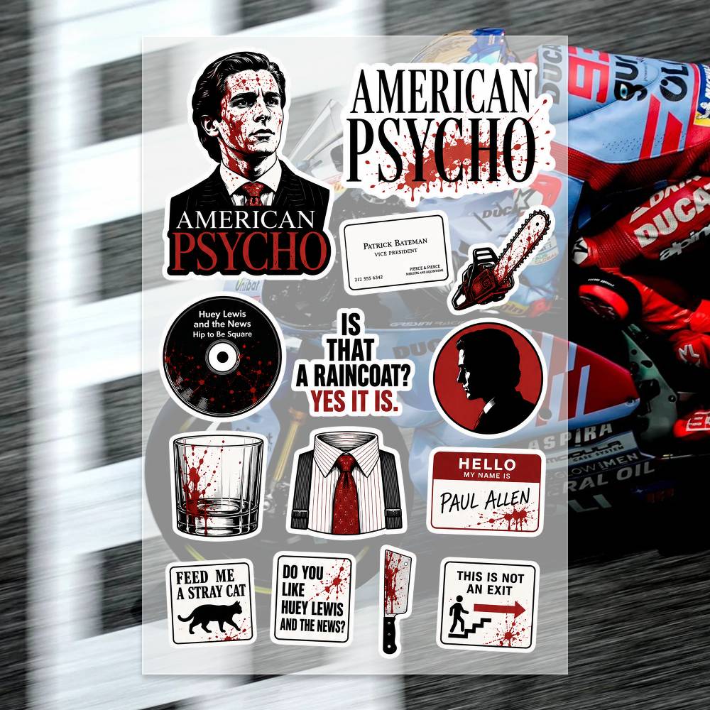 A-merican P-sycho 스티커 모토 스티커 자 - Laptop Accessories Wallpaper 리뷰 및 가격