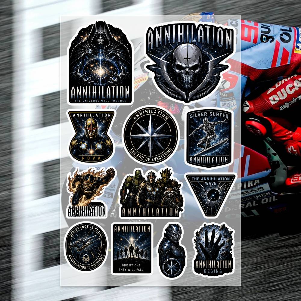 A-nnihilation 스티커 모토 스티커 자동차 바 - Laptop Accessories Wallpaper 리뷰 및 가격