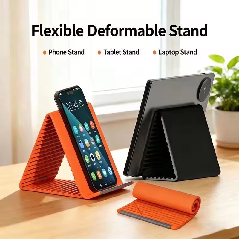 휴대용 실리콘 폰/태블릿/노트북 거치대, 창의적인 접이 - Laptop Ergonomic Accessories 리뷰 및 가격