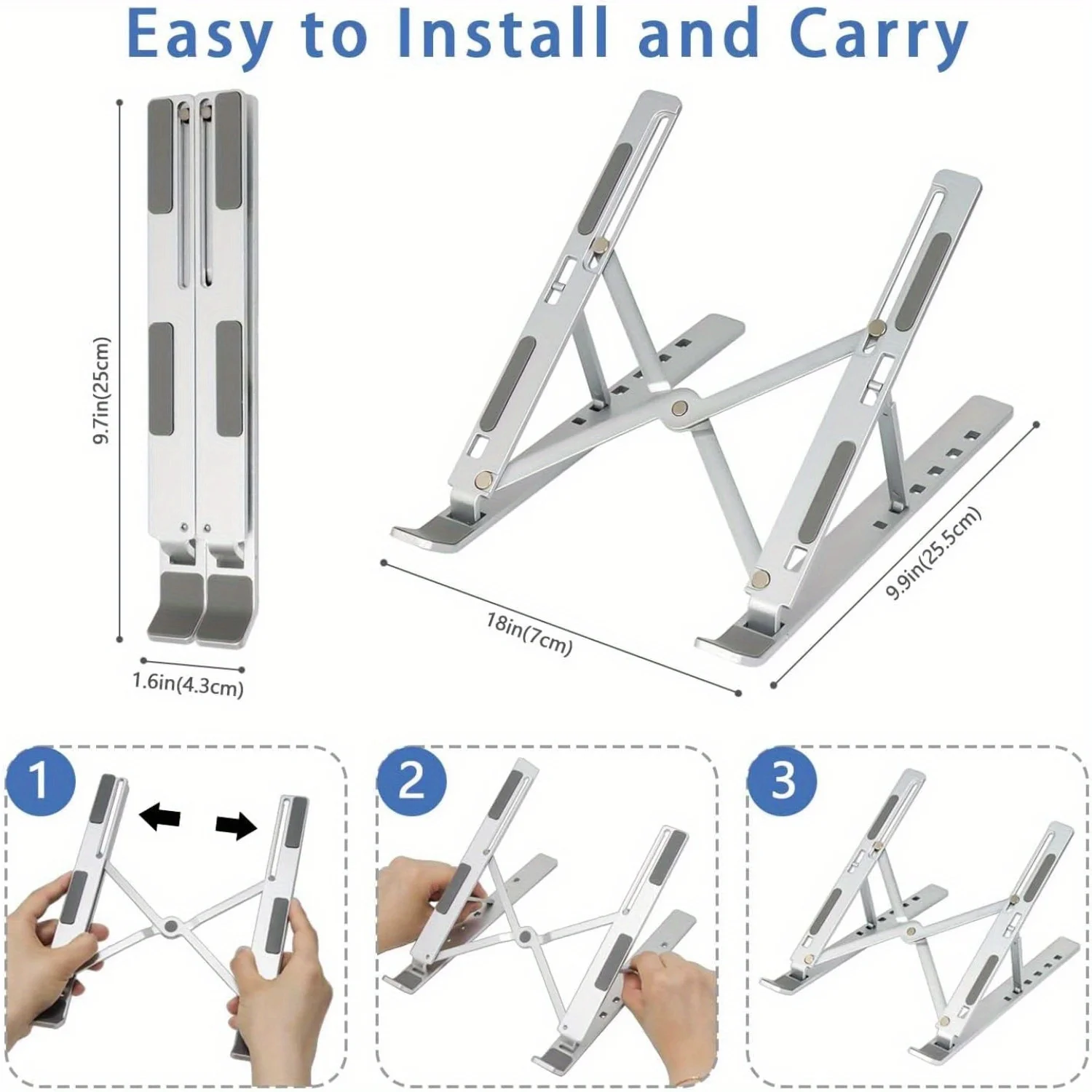 조정 가능한 알루미늄 노트북 스탠드 - 8~16인치 노 - Laptop Accessories Organizer 리뷰 및 가격