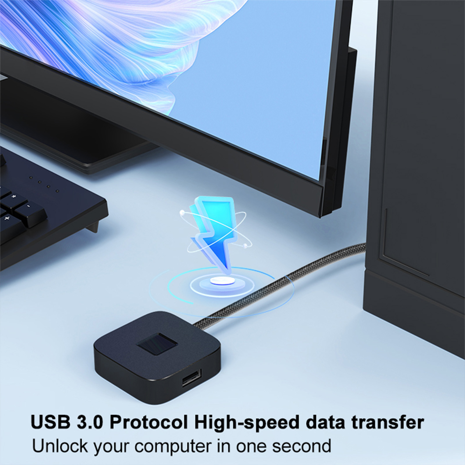 USB 허브가 내장된 지문 스캐너, Windows He - Fingerprint Reader Usb 리뷰 및 가격
